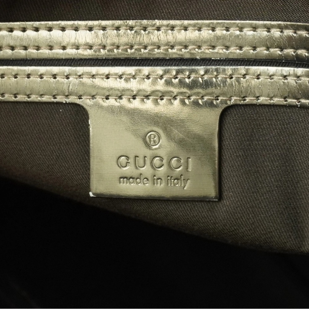 Gucci GG Supreme Shoulder Bag In Beige Coated Canvas And Metallic - Picture 6 of 10